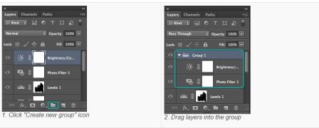 Nhóm các Layer trong Photoshop