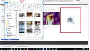 Kéo video bạn muốn Upload vào trình duyệt