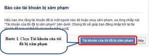Báo cáo tài khoản bị xâm phạm