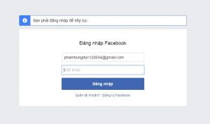 Đăng nhập và tiến hành xóa tài khoản Facebook