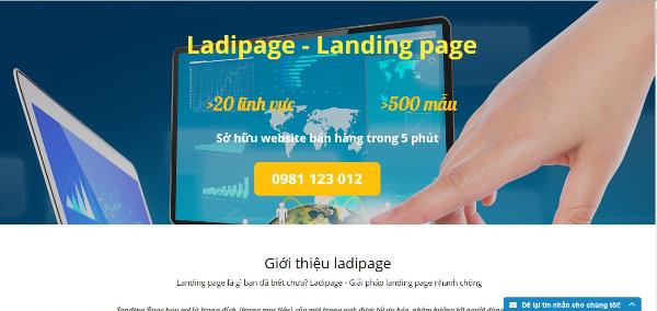 1.Website tạo landing page đẹp ladipage.vn
