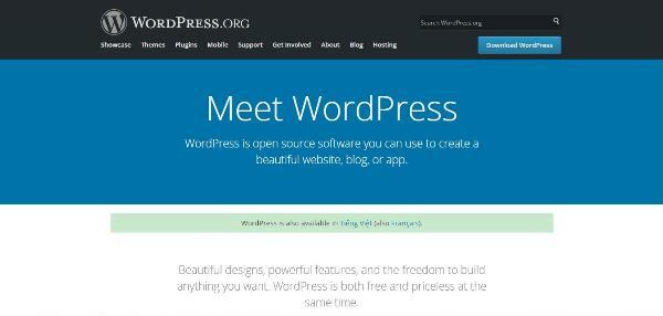 Website tạo landing page Wordpress.org – lựa chọn hàng đầu cho sư mới lạ, độc đáo
