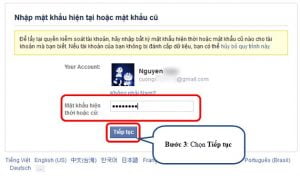Nhập mật khẩu hiện tại hoặc mật khẩu cũ