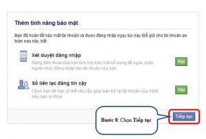 Thêm tinh năng bảo mật tài khoản