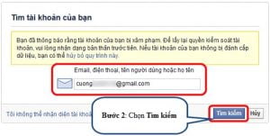 Tìm tài khoản của bạn