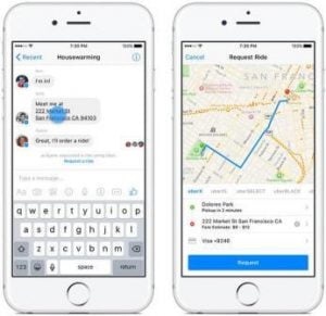 Đặt xe Uber qua Facebook Messenger