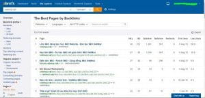 Giao diện Ahrefs